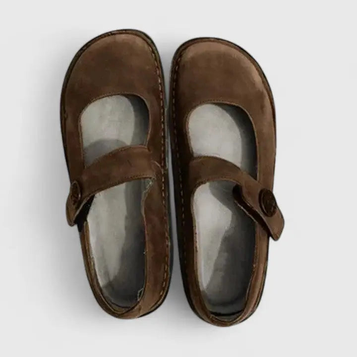 Cleo | Women's Slip-On Loafers featuring a Rounded Toe and Panel Detail