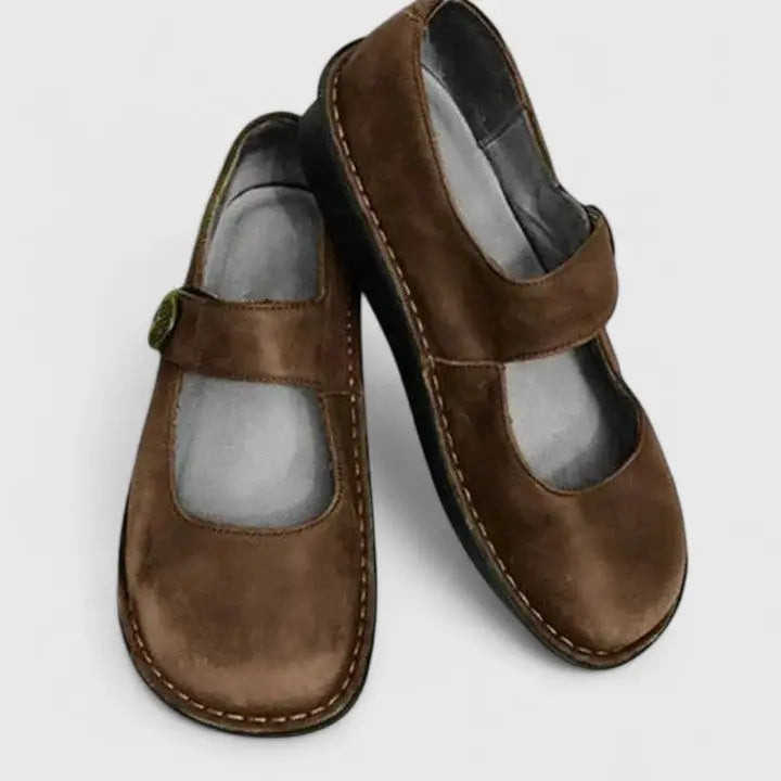 Cleo | Women's Slip-On Loafers featuring a Rounded Toe and Panel Detail