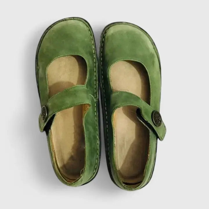 Cleo | Women's Slip-On Loafers featuring a Rounded Toe and Panel Detail