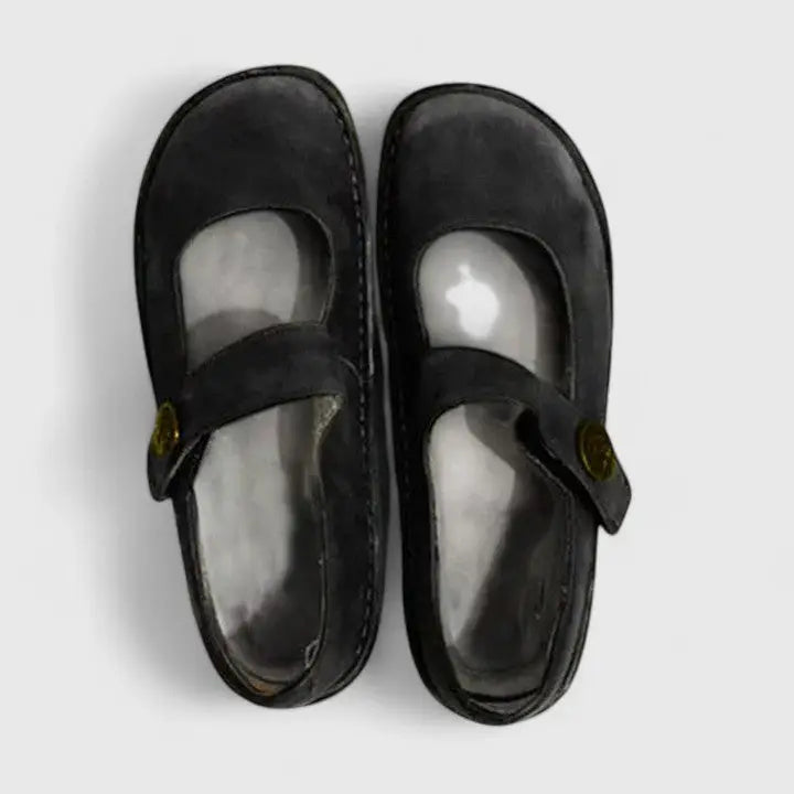 Cleo | Women's Slip-On Loafers featuring a Rounded Toe and Panel Detail