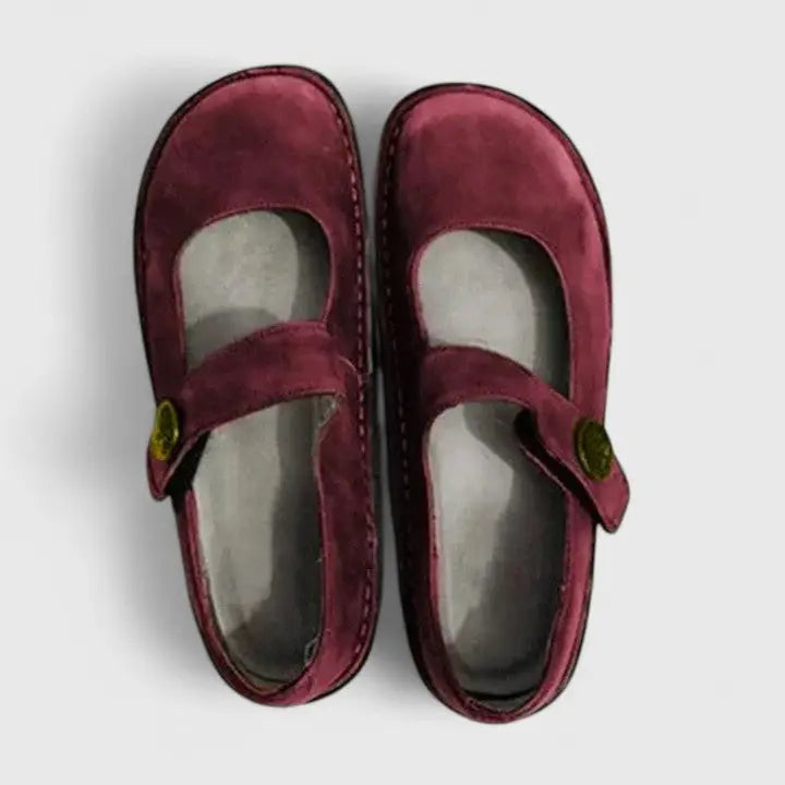 Cleo | Women's Slip-On Loafers featuring a Rounded Toe and Panel Detail
