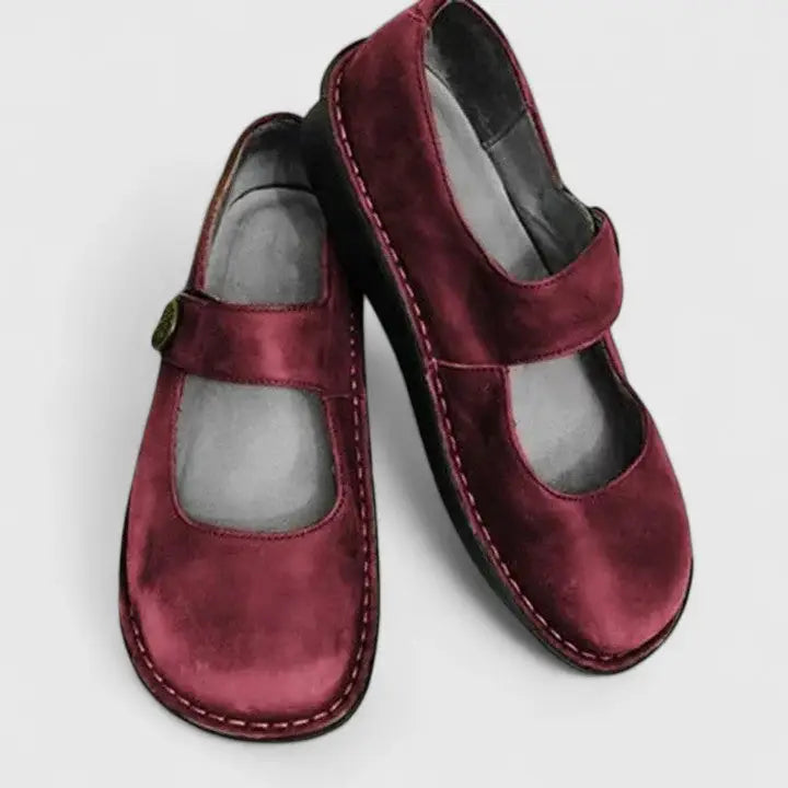 Cleo | Women's Slip-On Loafers featuring a Rounded Toe and Panel Detail