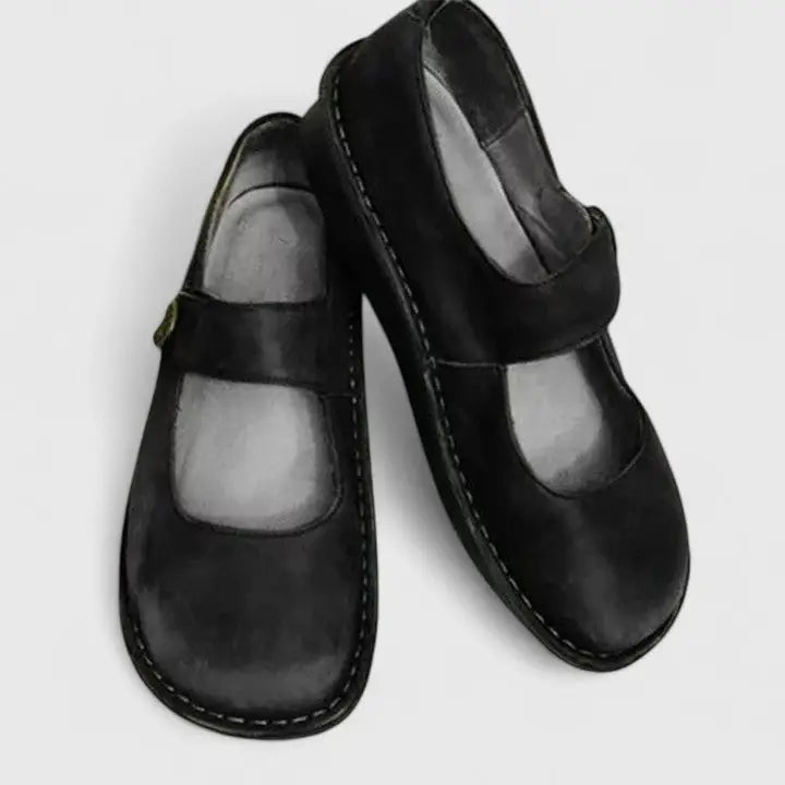 Cleo | Women's Slip-On Loafers featuring a Rounded Toe and Panel Detail