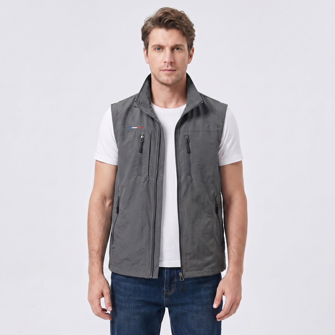 Vincent | Men's Multi-Pocket Breathable Cargo Gilet for Outdoor Everyday Wear