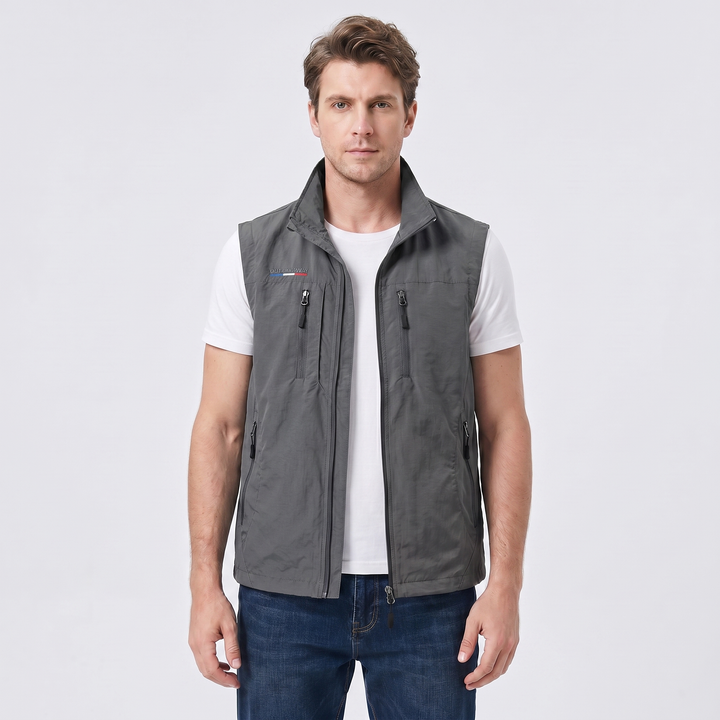Vincent | Men's Multi-Pocket Breathable Cargo Gilet for Outdoor Everyday Wear