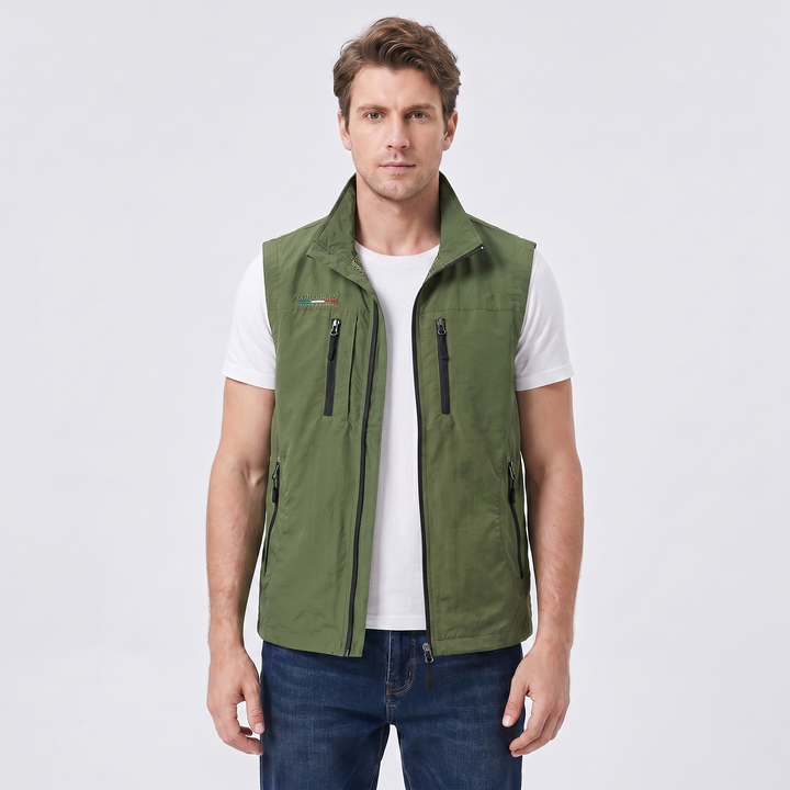 Vincent | Men's Multi-Pocket Breathable Cargo Gilet for Outdoor Everyday Wear