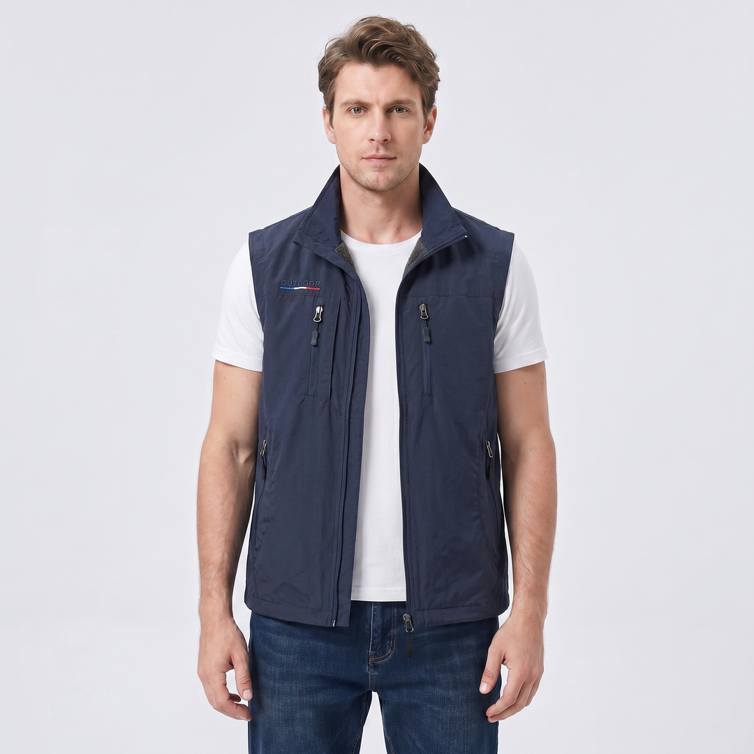 Vincent | Men's Multi-Pocket Breathable Cargo Gilet for Outdoor Everyday Wear