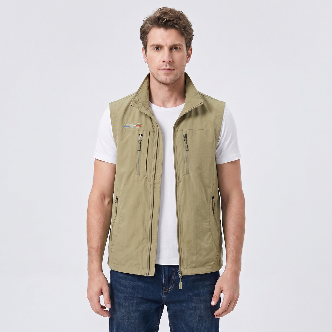 Vincent | Men's Multi-Pocket Breathable Cargo Gilet for Outdoor Everyday Wear