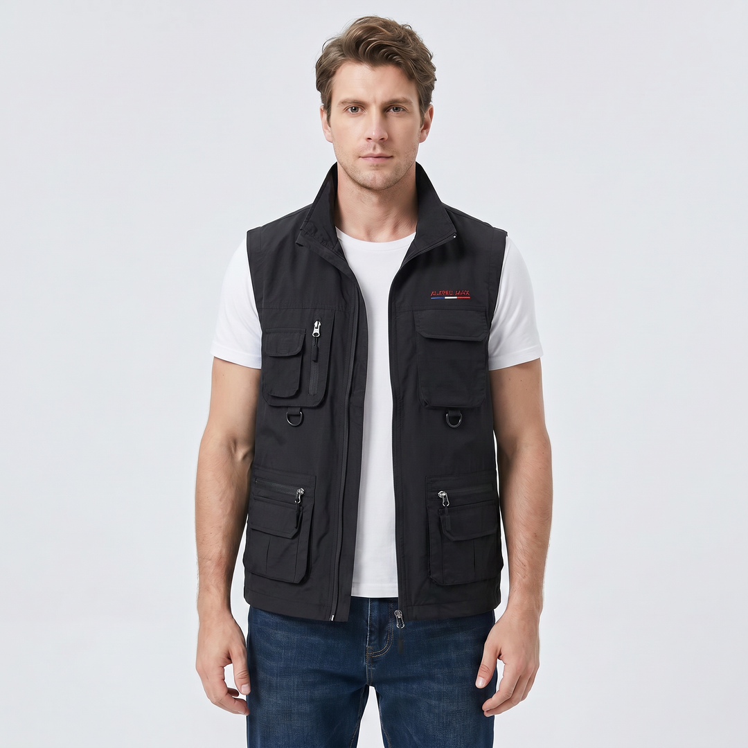 Vincent | Men's Multi-Pocket Breathable Cargo Gilet for Outdoor Everyday Wear