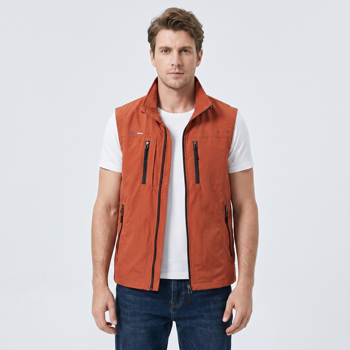 Vincent | Men's Multi-Pocket Breathable Cargo Gilet for Outdoor Everyday Wear