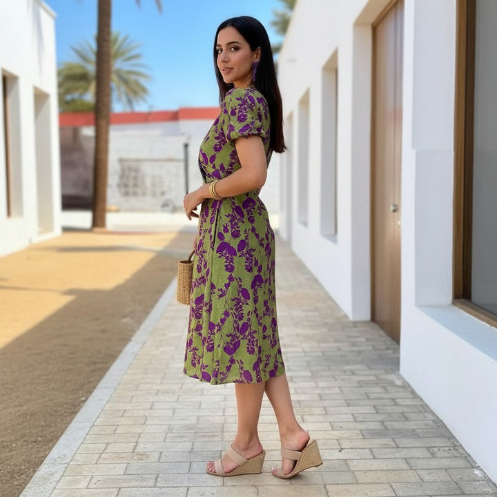 Felicity | Women's Wrap Dress with Bold Floral Design