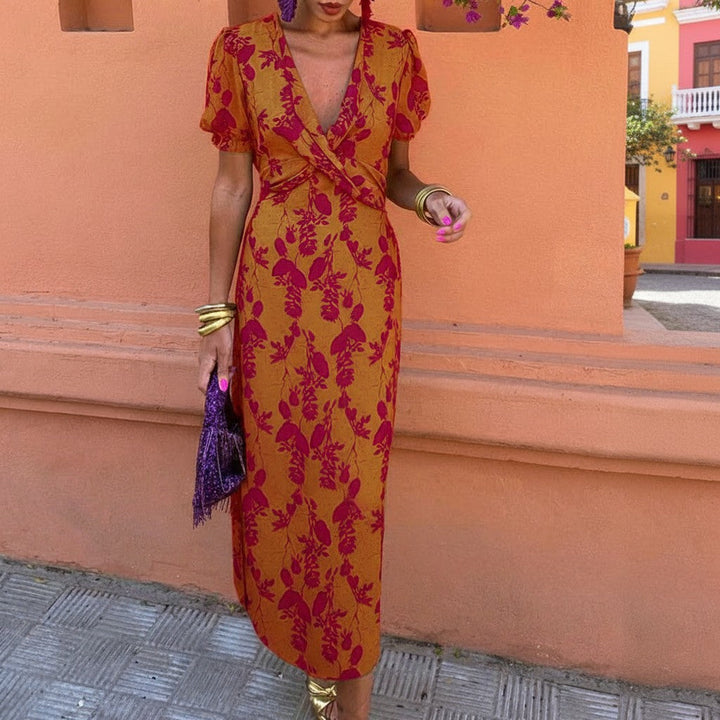 Felicity | Women's Wrap Dress with Bold Floral Design
