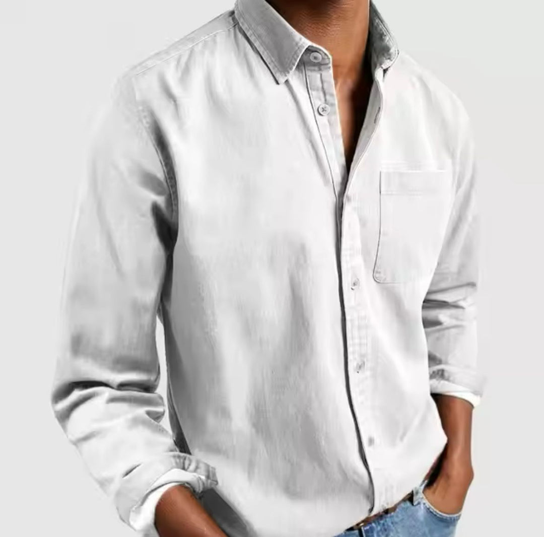 Luca | Men’s Linen Shirt with a Relaxed Button Front
