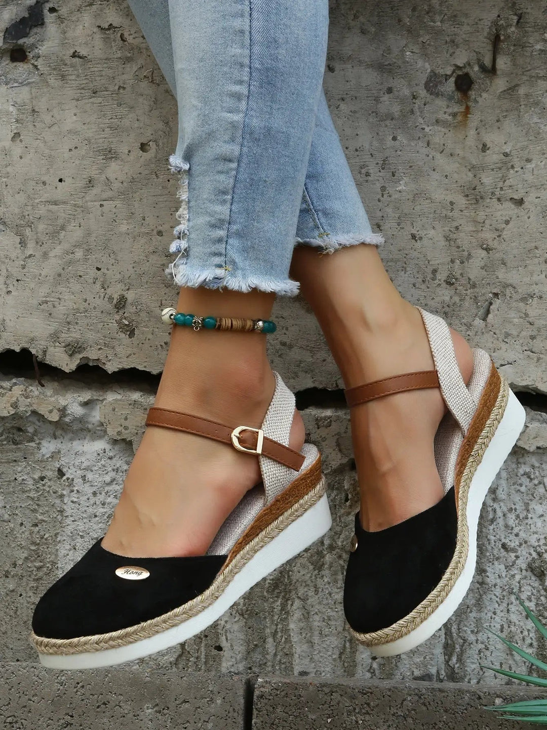 Arden | Women's Woven Espadrille Sandals with Cushioned Footbed