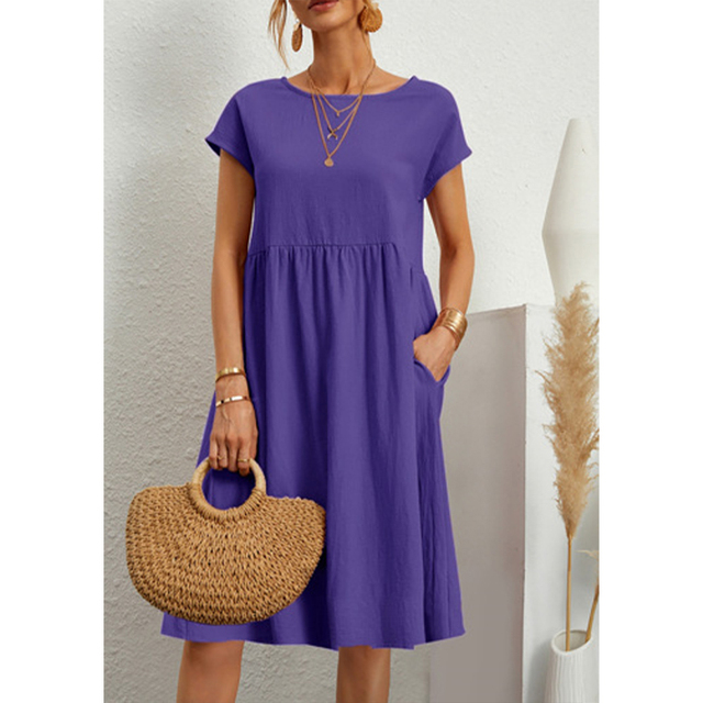 Beatrice | Women's Relaxed Midi Dress with Pockets