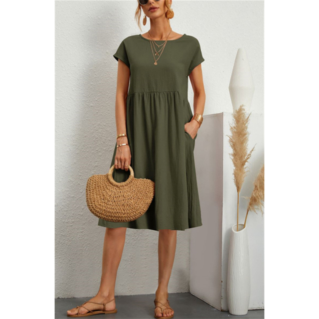 Beatrice | Women's Relaxed Midi Dress with Pockets