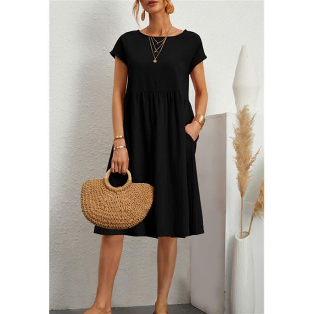 Beatrice | Women's Relaxed Midi Dress with Pockets