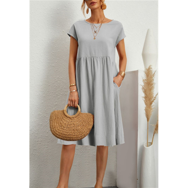 Beatrice | Women's Relaxed Midi Dress with Pockets