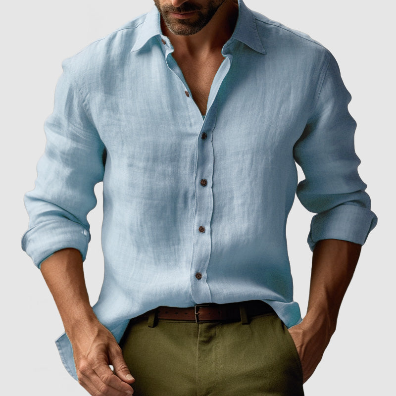 Killian | Men's Linen Shirt with Rolled Sleeves