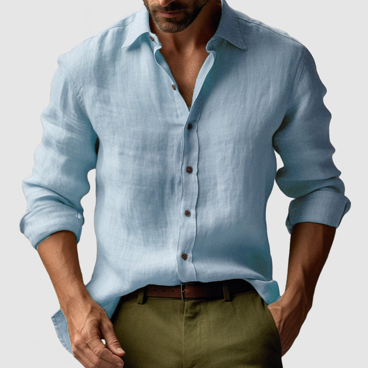 Killian | Men's Linen Shirt with Rolled Sleeves