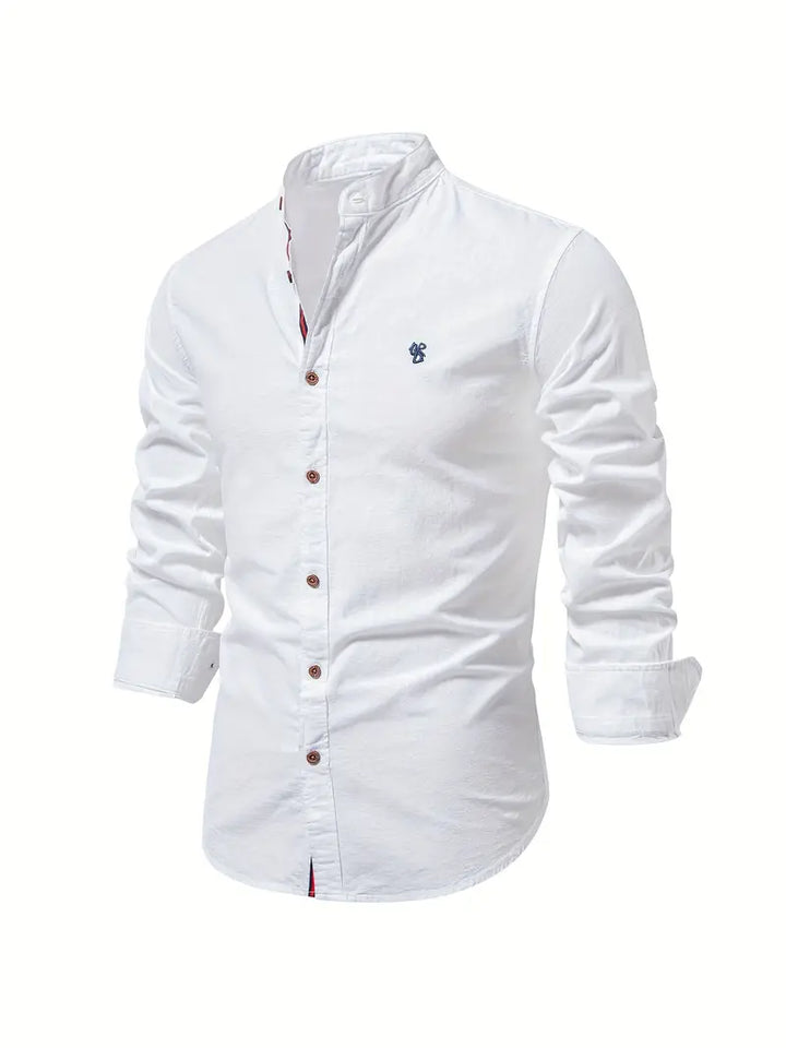 Rowen | Men’s Button Shirt with a Stand Collar