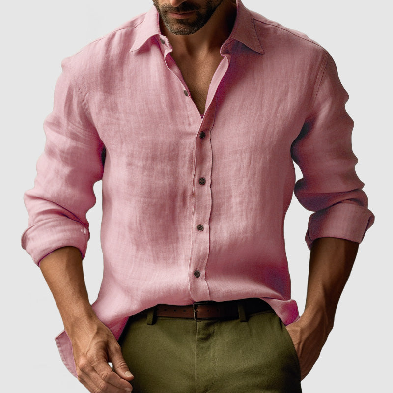Killian | Men's Linen Shirt with Rolled Sleeves