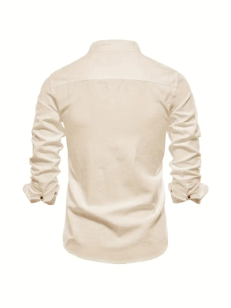 Rowen | Men’s Button Shirt with a Stand Collar