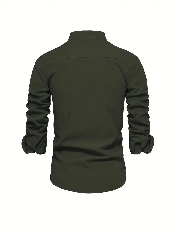 Rowen | Men’s Button Shirt with a Stand Collar