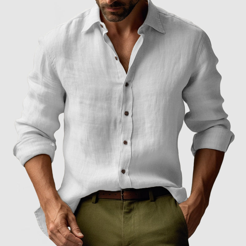 Killian | Men's Linen Shirt with Rolled Sleeves