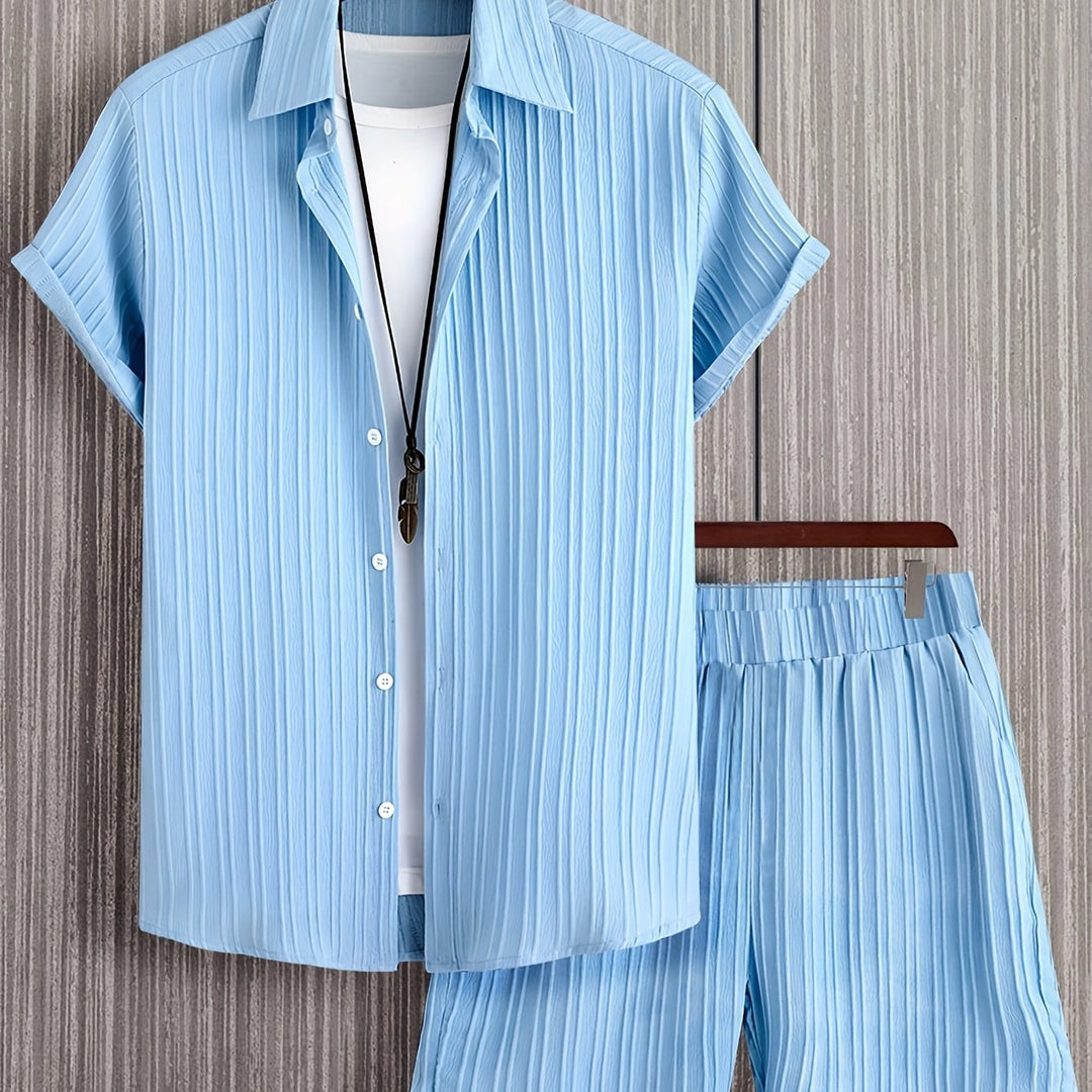 Calloway | Men's Short Sleeve Shirt and Shorts Set in a Relaxed Casual Fit
