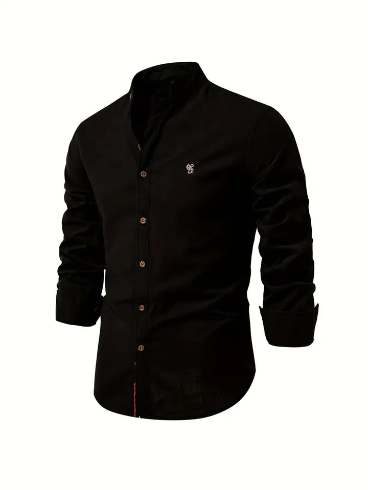 Rowen | Men’s Button Shirt with a Stand Collar