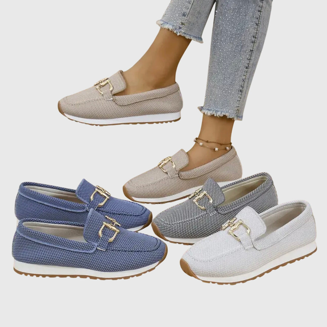 Verity | Women's Loafers with Gold Detail