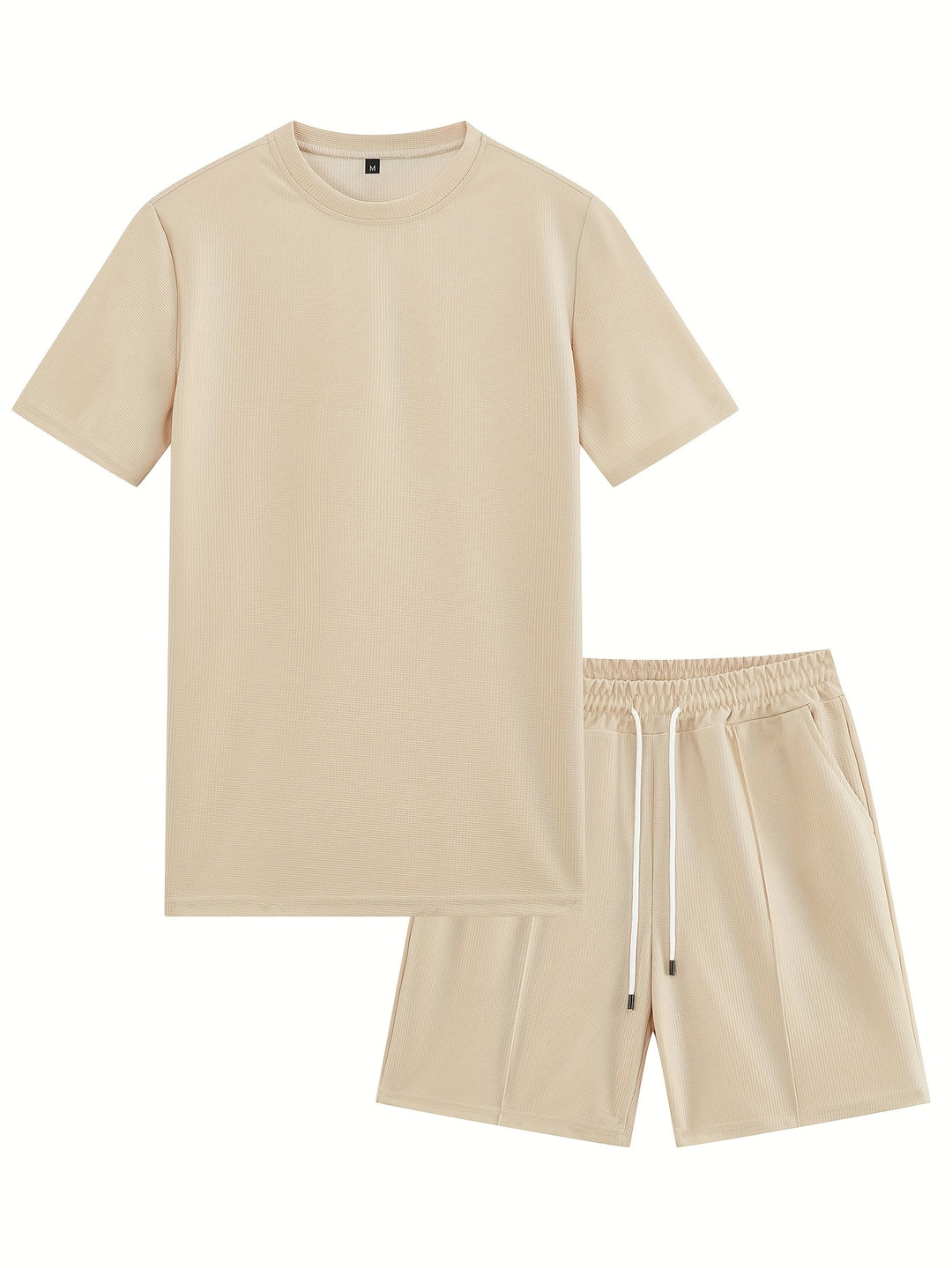 Reeve | Men's Waffle Knit T-Shirt and Drawstring Shorts Set