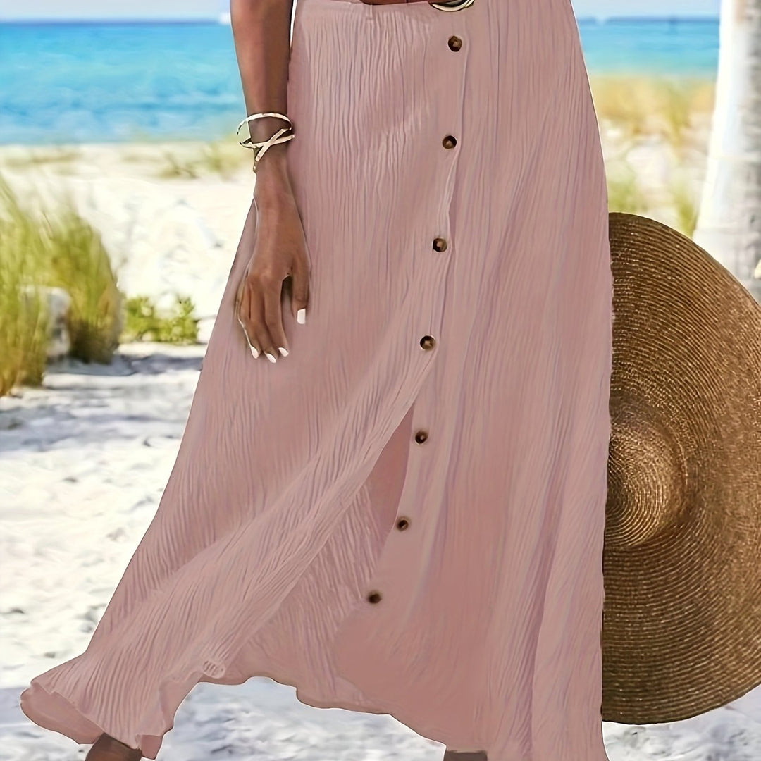 Arden | Women's Slit Maxi Skirt in an A-Line Mid-Waist Fit