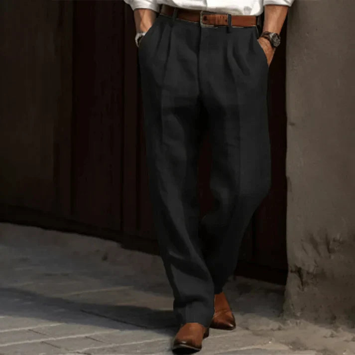 Lennox | Men’s Pleated Trousers in a Relaxed Tailored Fit