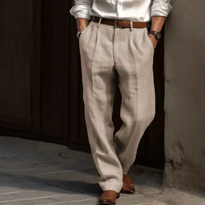 Lennox | Men’s Pleated Trousers in a Relaxed Tailored Fit