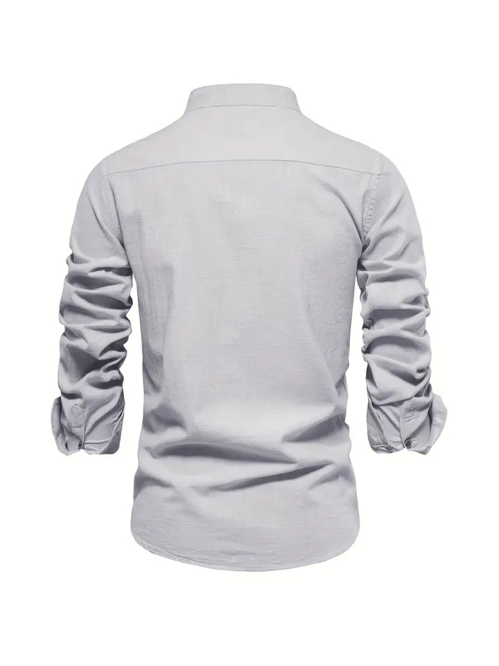 Rowen | Men’s Button Shirt with a Stand Collar