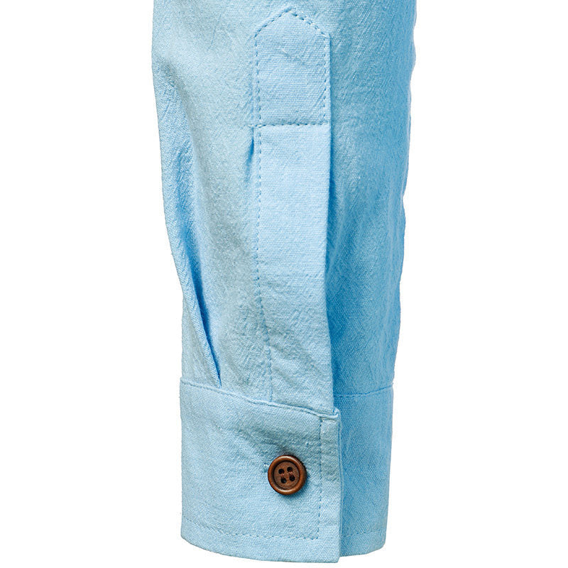 Killian | Men's Linen Shirt with Rolled Sleeves