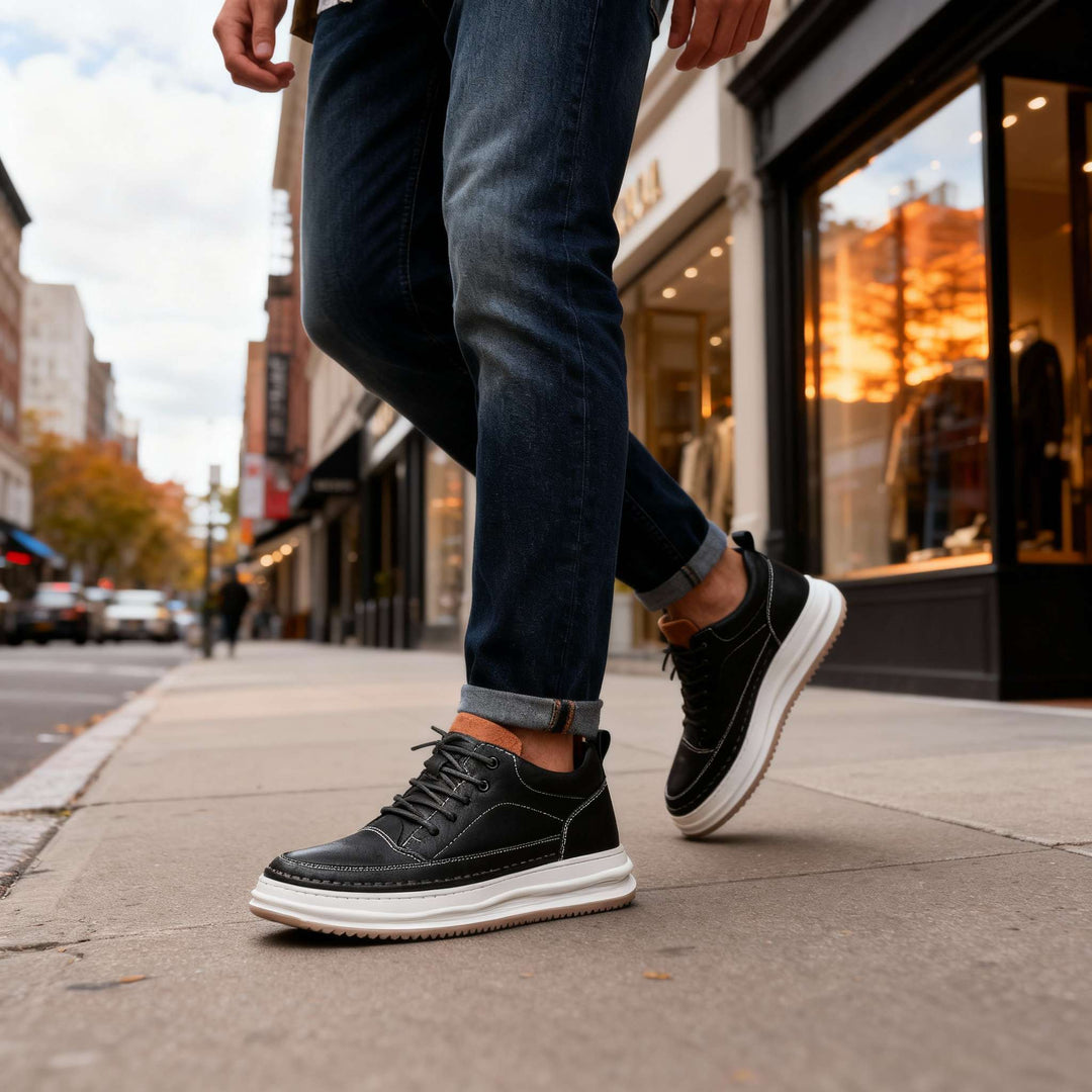 Fletcher | Men's Casual Trainers with Contrast Sole