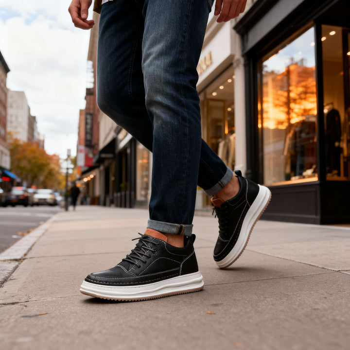 Fletcher | Men's Casual Trainers with Contrast Sole