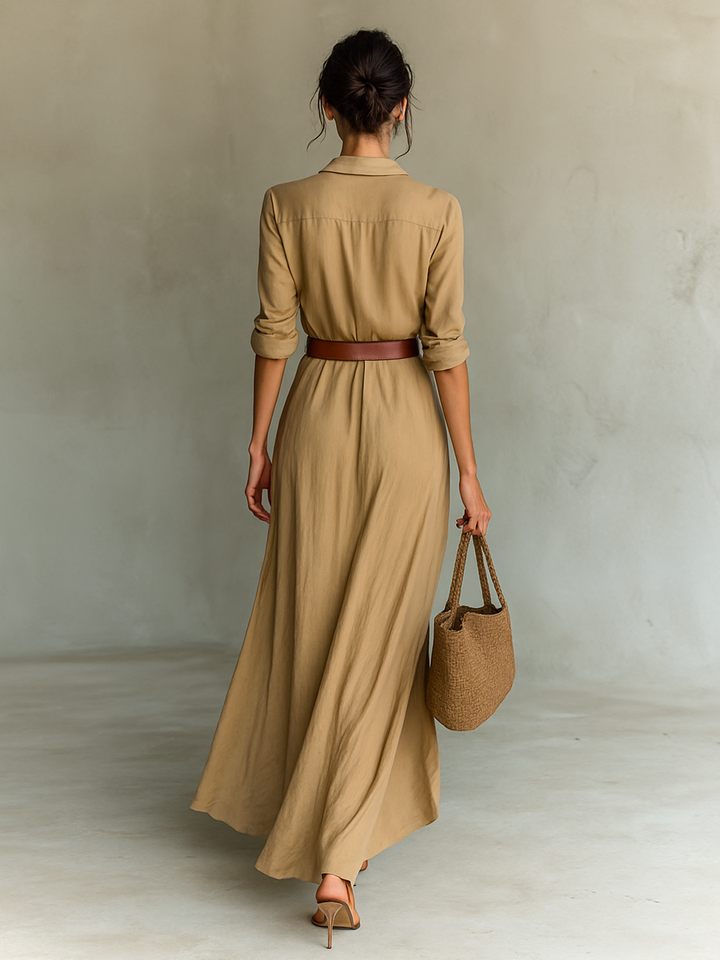 Elara | Women’s Maxi Dress with a Belted Wrap Shape