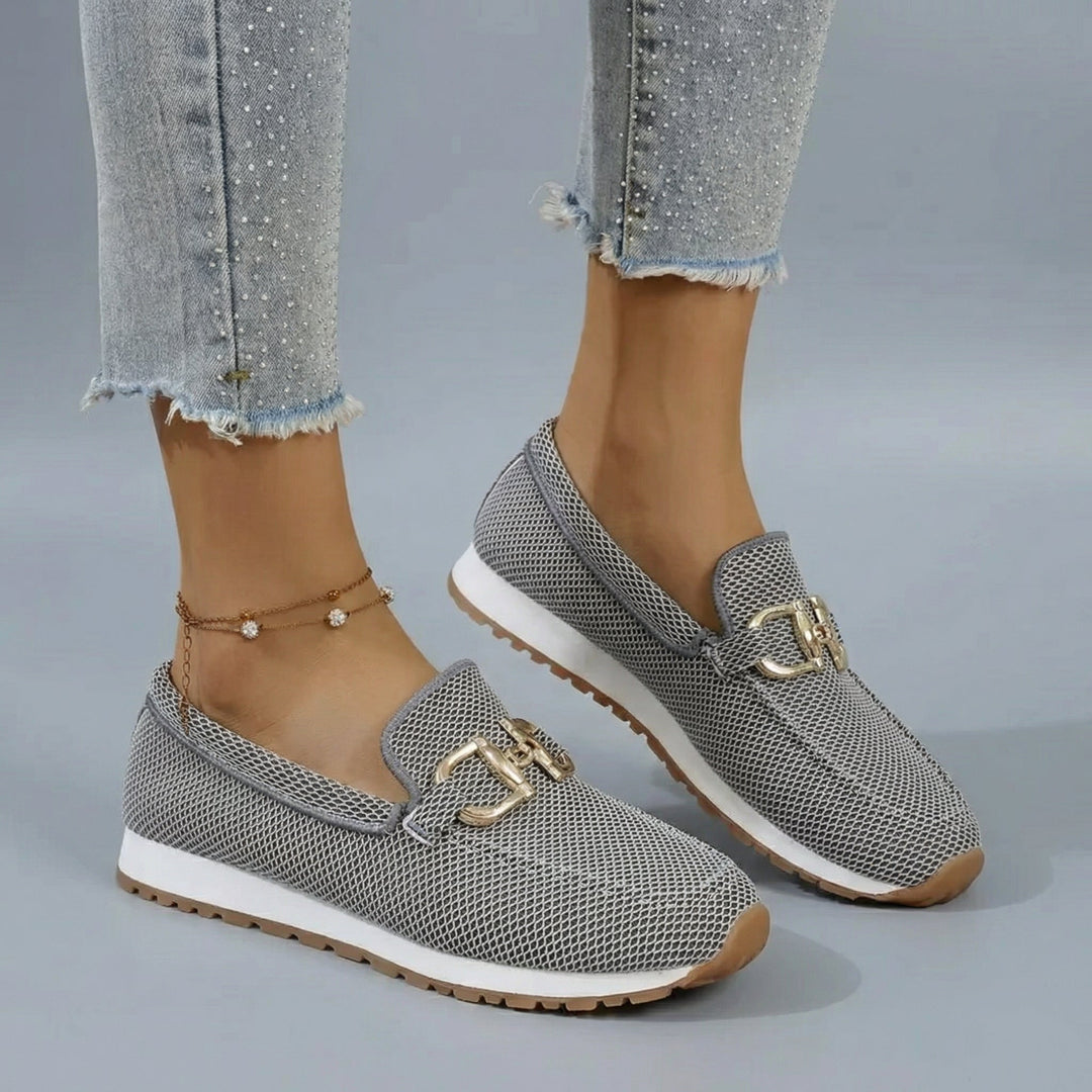 Verity | Women's Loafers with Gold Detail