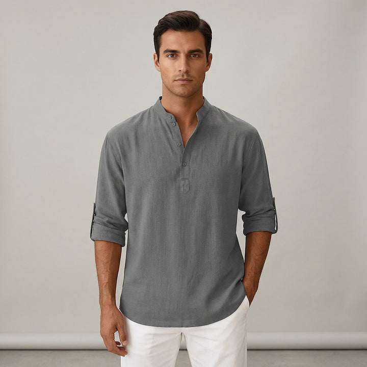 Percy | Men's Casual Shirt with Mandarin Collar
