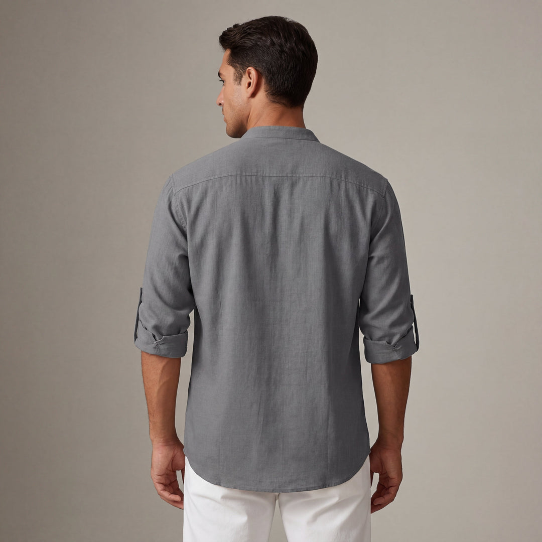 Percy | Men's Casual Shirt with Mandarin Collar