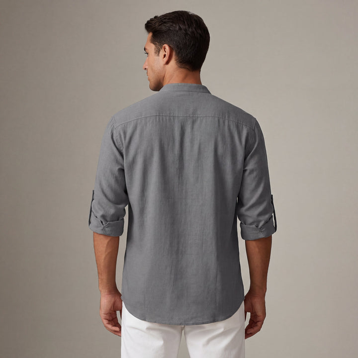 Percy | Men's Casual Shirt with Mandarin Collar