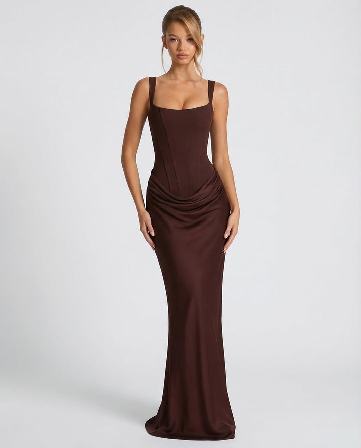 Alina | Women’s Maxi Dress with a Draped Cowl Neckline