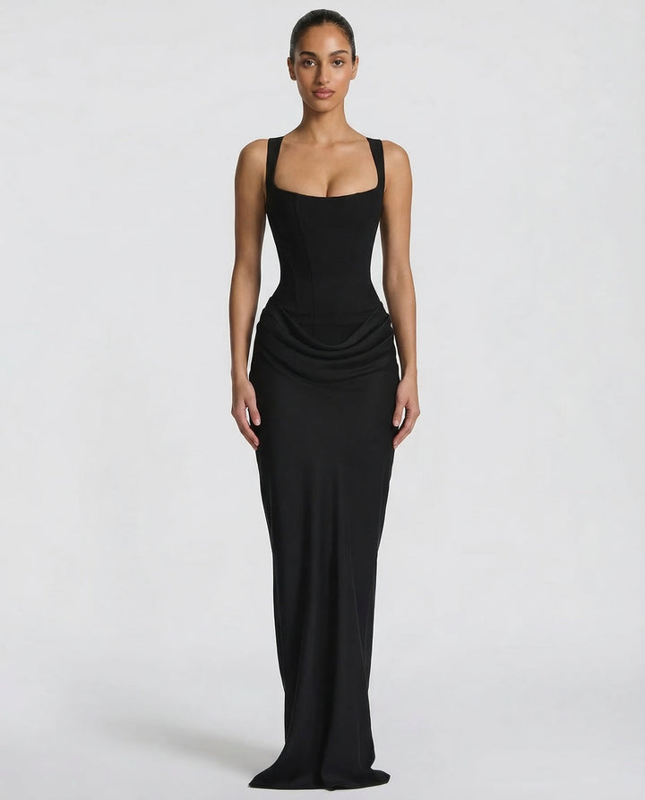 Alina | Women’s Maxi Dress with a Draped Cowl Neckline