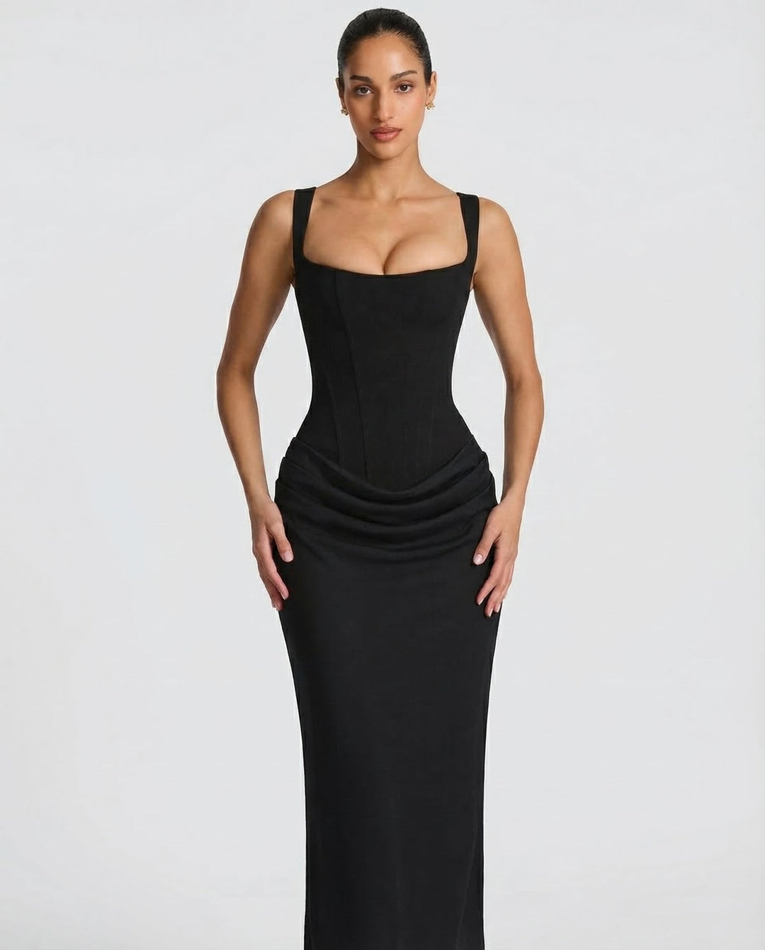 Alina | Women’s Maxi Dress with a Draped Cowl Neckline