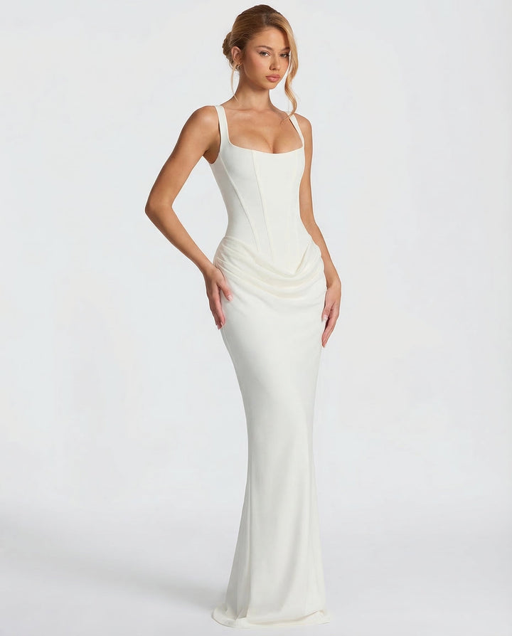 Alina | Women’s Maxi Dress with a Draped Cowl Neckline