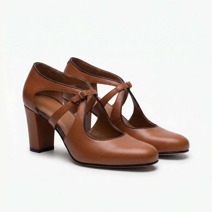 Elodie | Women’s Heeled Shoes with Tie Strap Detail